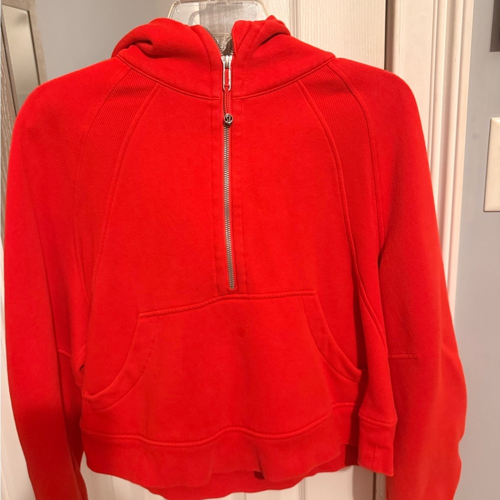 Lululemon Red Half Zip Scuba Hoodie / NWOT
